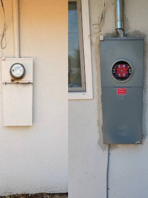 Before and After Breaker Panel Replacement