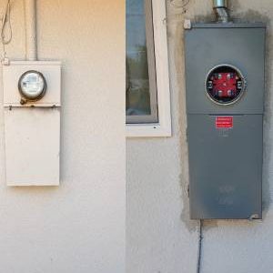 Before and After Breaker Panel Replacement